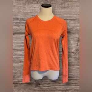 Lululemon Swiftly Tech Long Sleeve 2.0 Race Size 10 Distorted Noise Orange